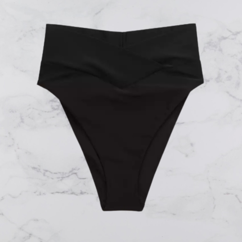 **NEW** AERIE CROSSOVER BLACK SWIM BIKINI BOTTOMS